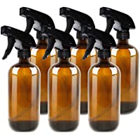THETIS Botellas de Spray vacías de ámbar Boston de 500ml (6 Paquete de) - Contenedor rellenable con pulverizadores de…